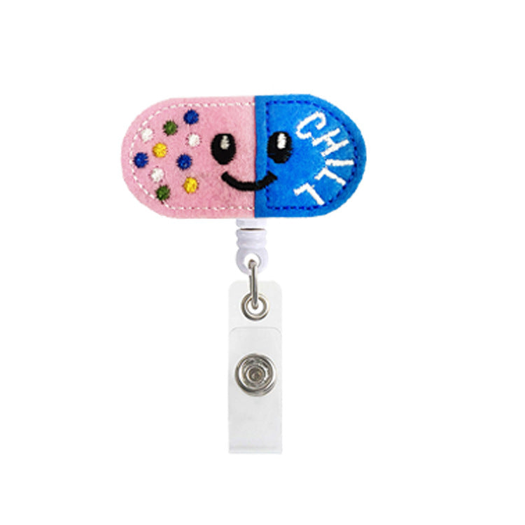 Mayor de tela de fieltro bordado de ABS ABS Doctor retráctil