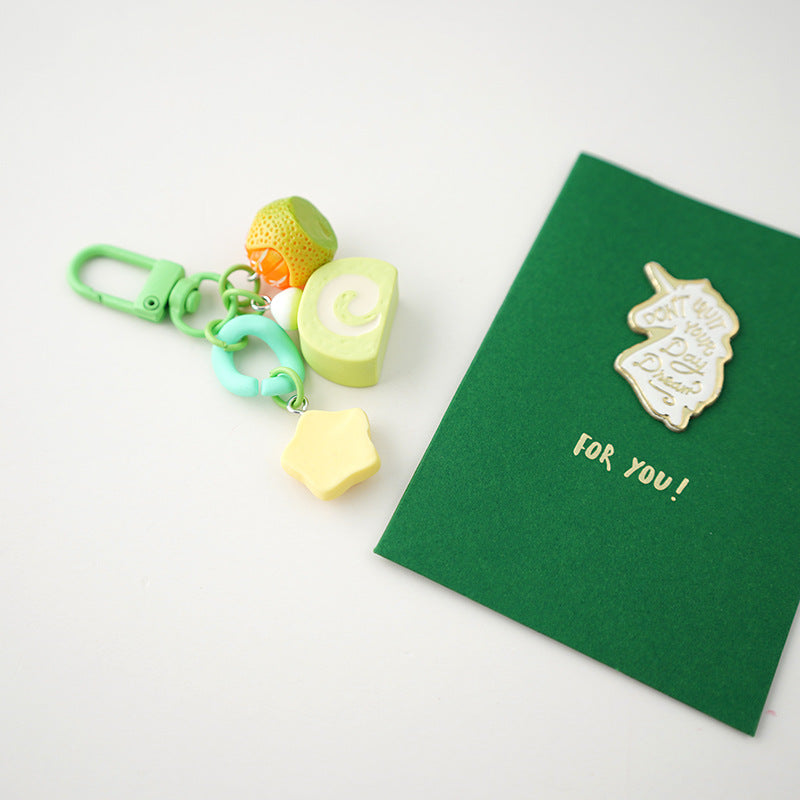 Llavero de rollo suizo de helado de resina al por mayor