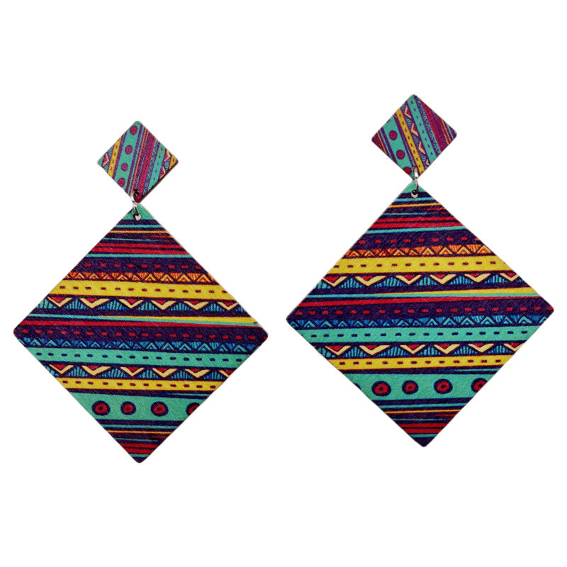 Wholesale Vintage Bohomian Wood Earrings