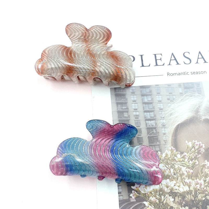 Wholesale Large Acrylic Glitter Pastel Bar Hair Clips