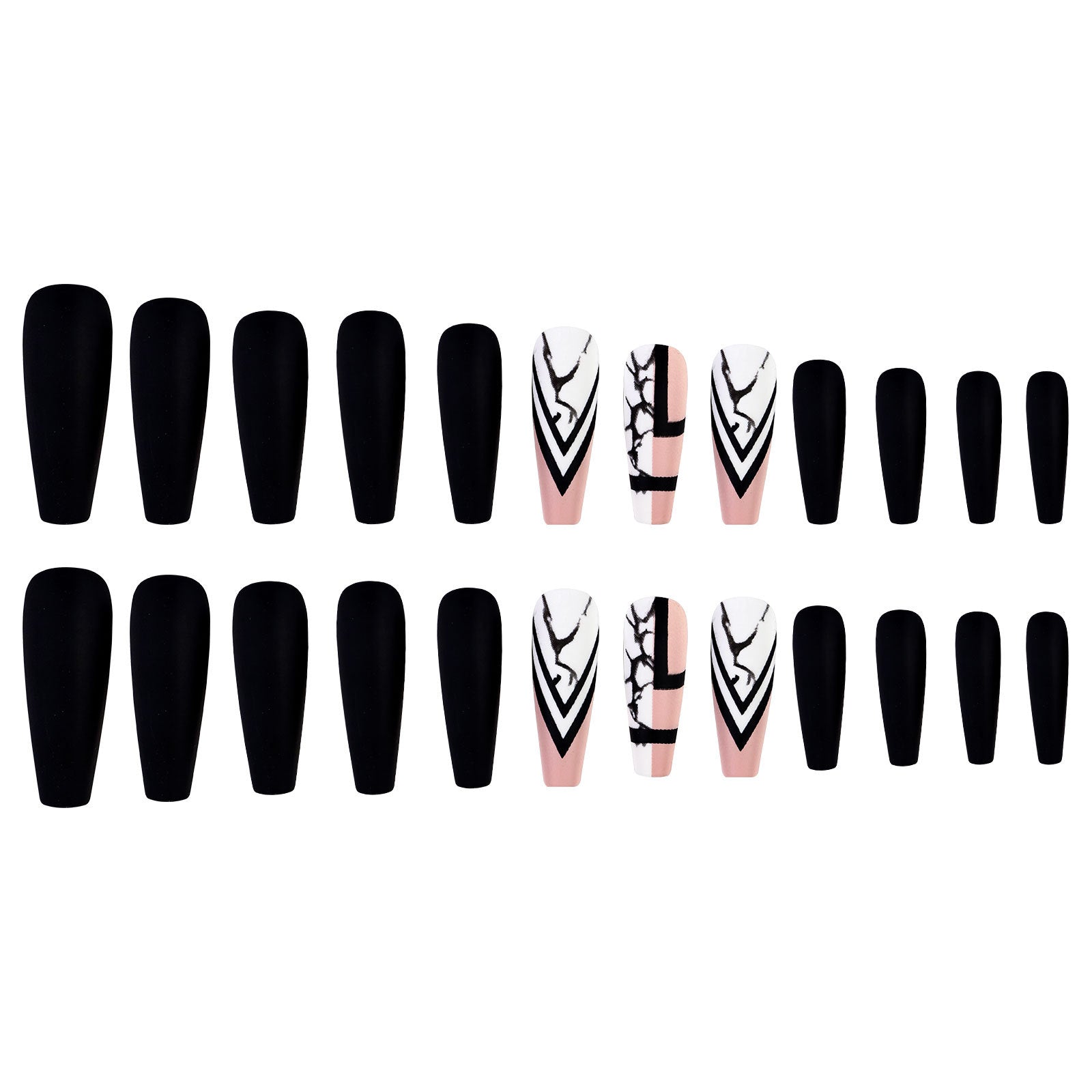 Wholesale Black and White Marble Nail Stickers