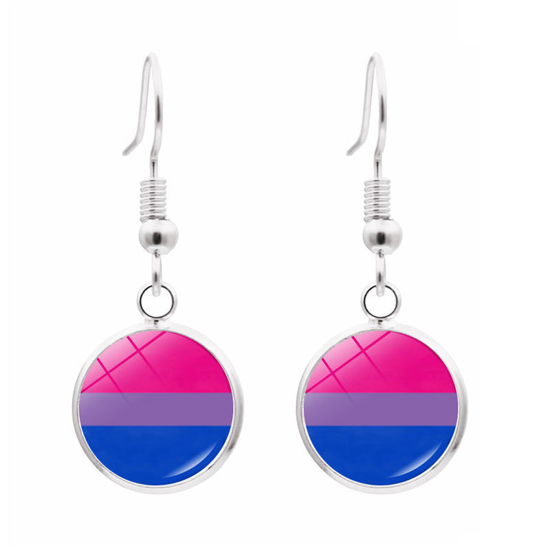 Wholesale Rainbow Simple Alloy Earrings