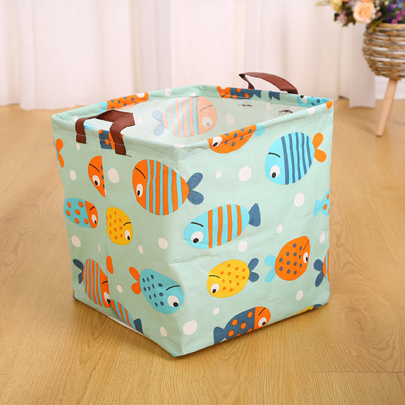 Wholesale Cotton and Linen Cartoon Animal Foldable Dirty Clothes Basket