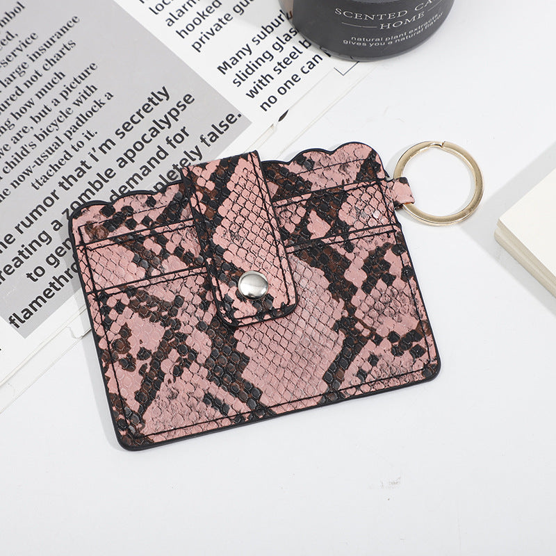 Llavero de la tarjeta de patrón de serpiente de cuerda al por mayor