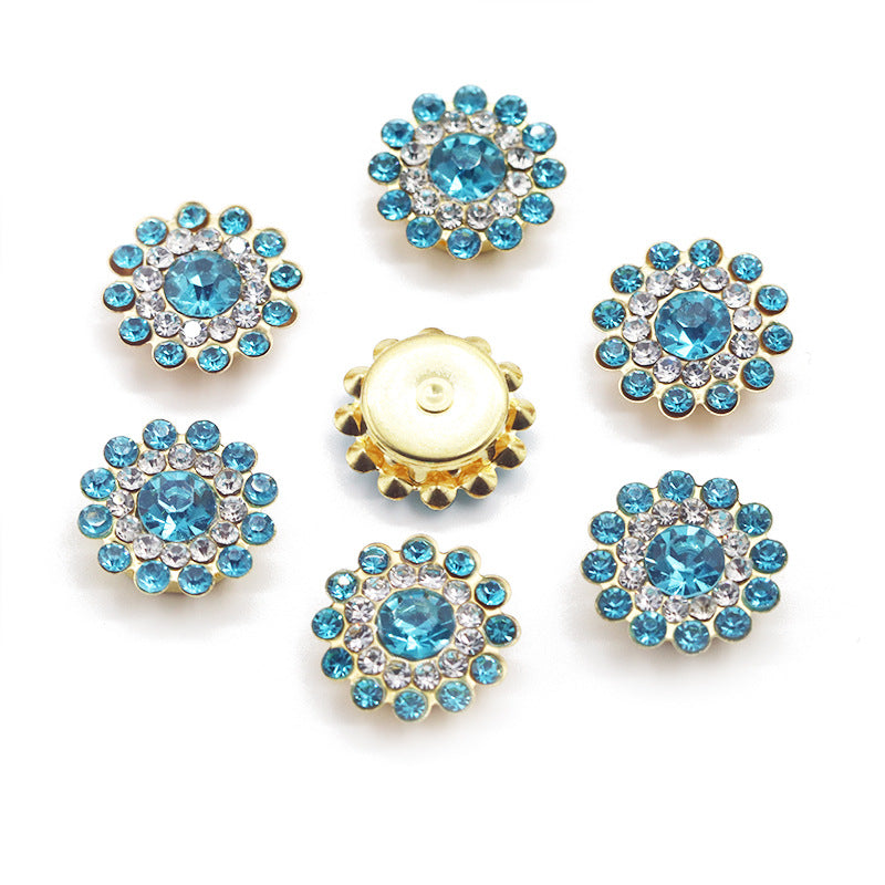 Wholesale 8/12mm 100PCS/PACK Round Three-layer Flower Plate Glass Beads