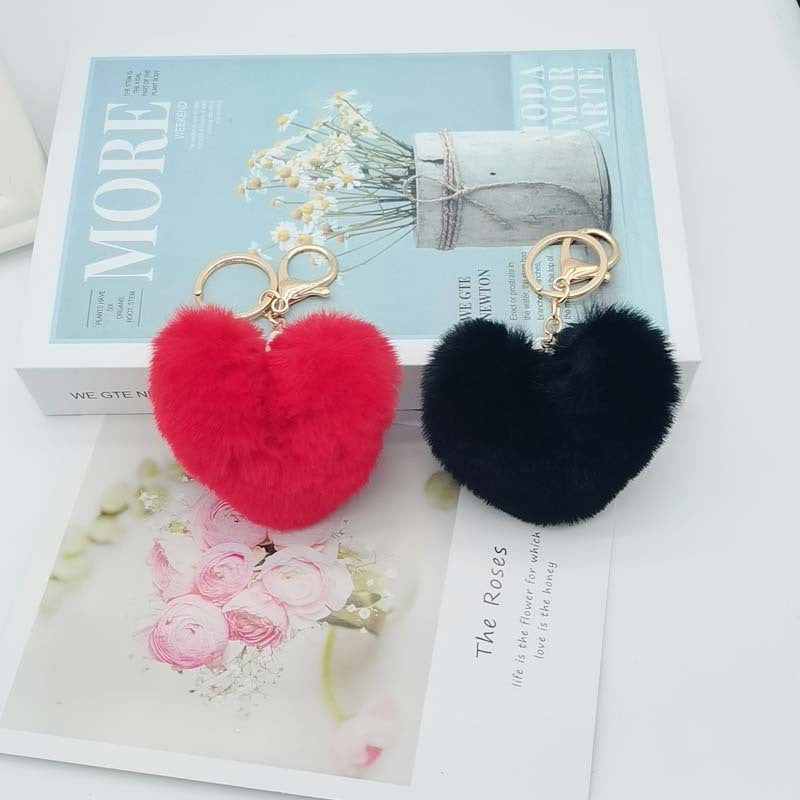 Wholesale Imitation Lazy Rabbit Fur Love Fur Ball Key Chain