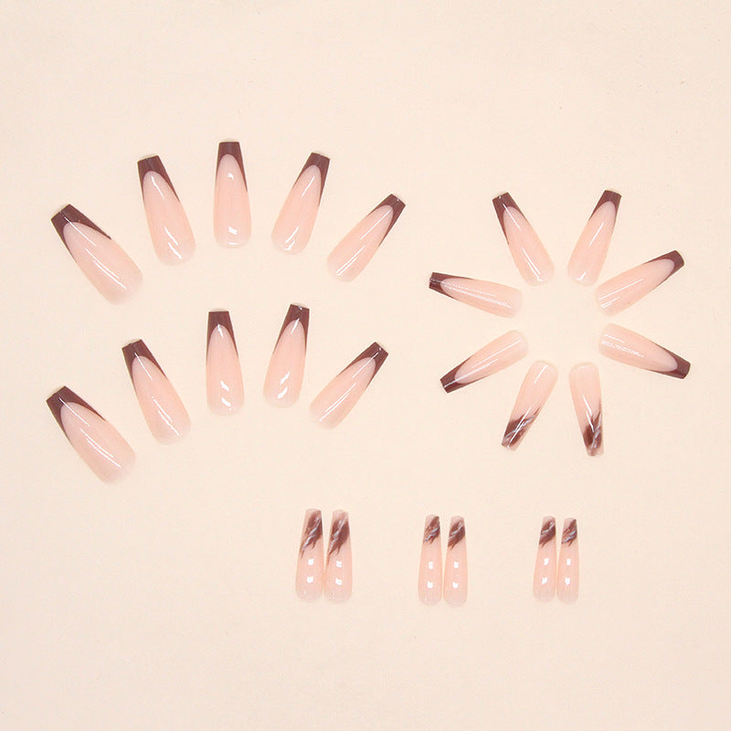 Pegatinas de uñas de resina teñidas con Halo marrón rojo terciopelo al por mayor