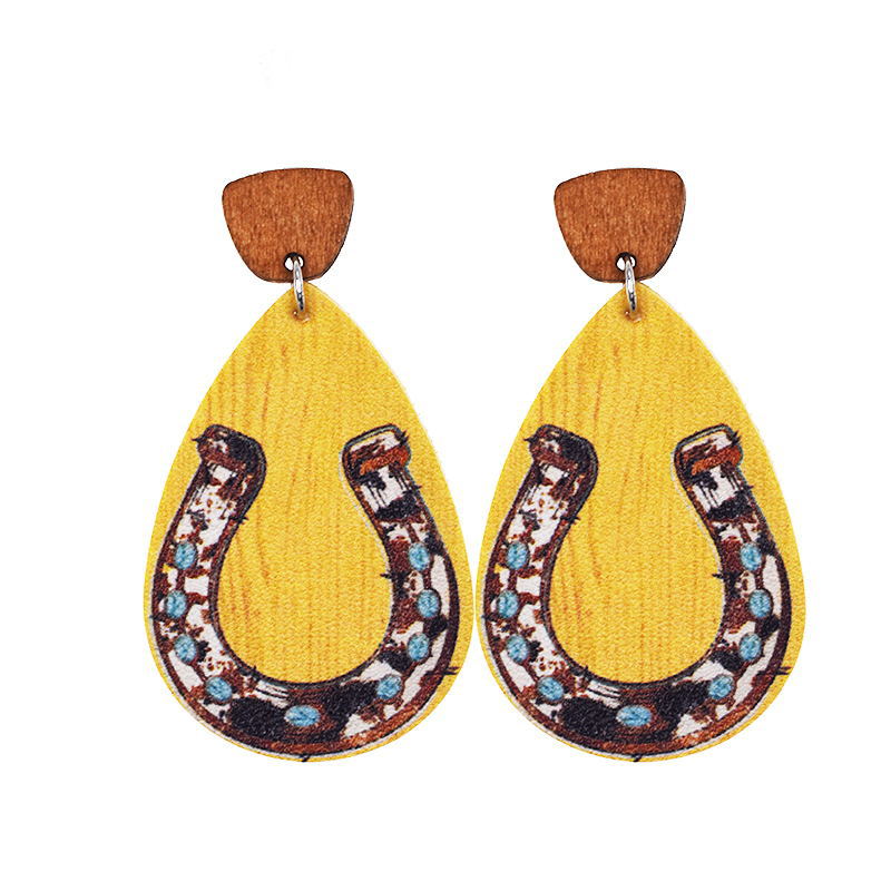Wholesale Bohemian Western Cowboy Leather Earrings
