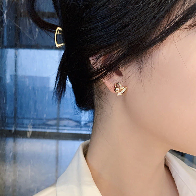 Wholesale Heart Shape Pearl Alloy Earrings