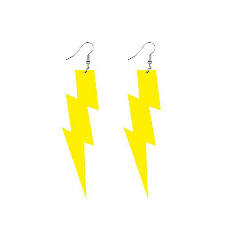 Wholesale Multicolor Fluorescent Lightning Acrylic Earrings