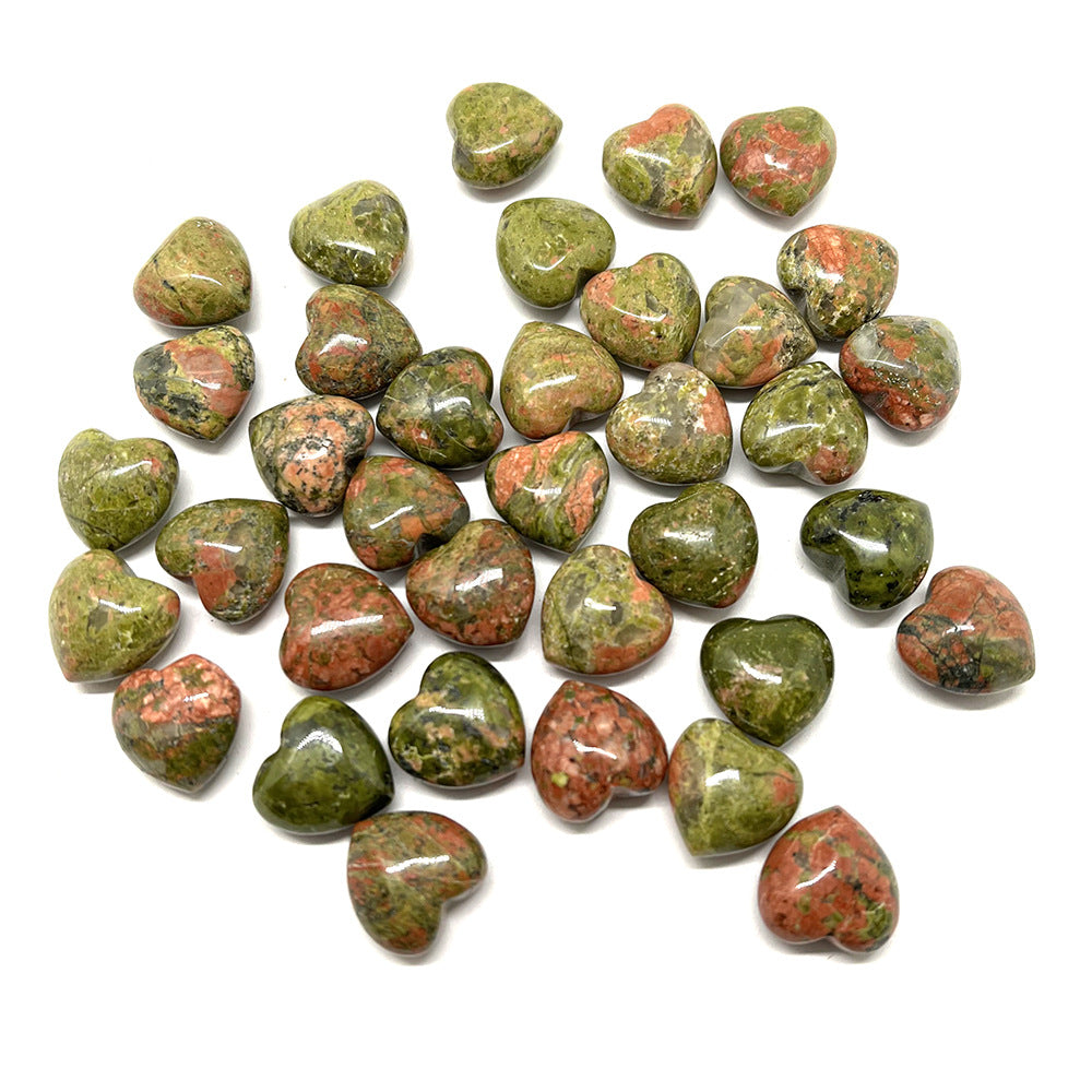 Wholesale 50PCS 15*15*9mm Small Heart Natural Stone Beads