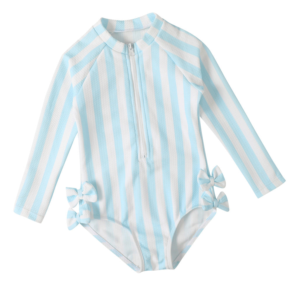 Wholesale Navy Polyester Kids Swimwear