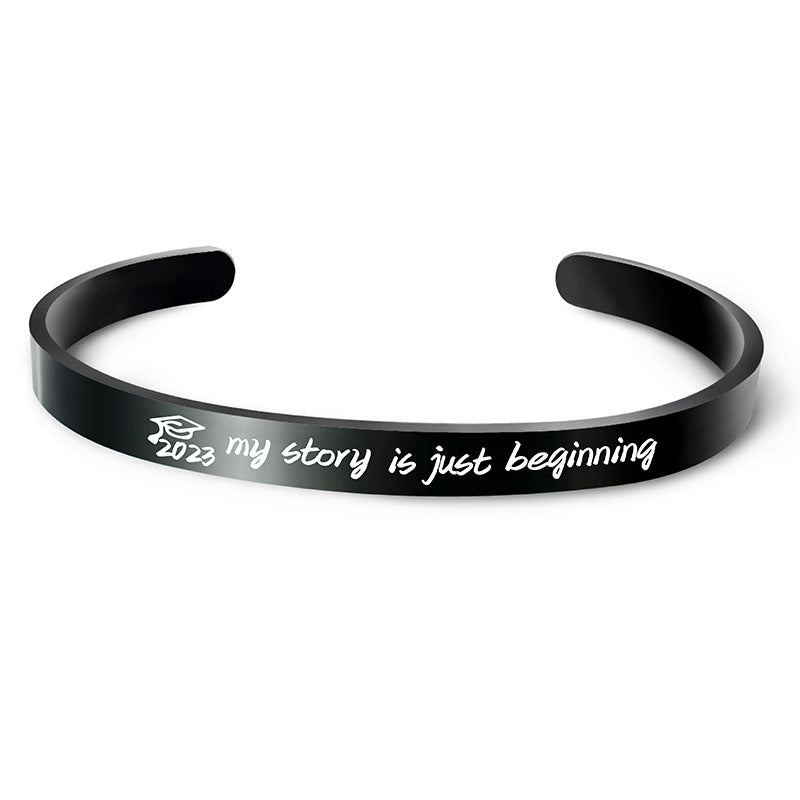 Venta al por mayor pulsera de acero inoxidable con tapa de doctorado de graduación