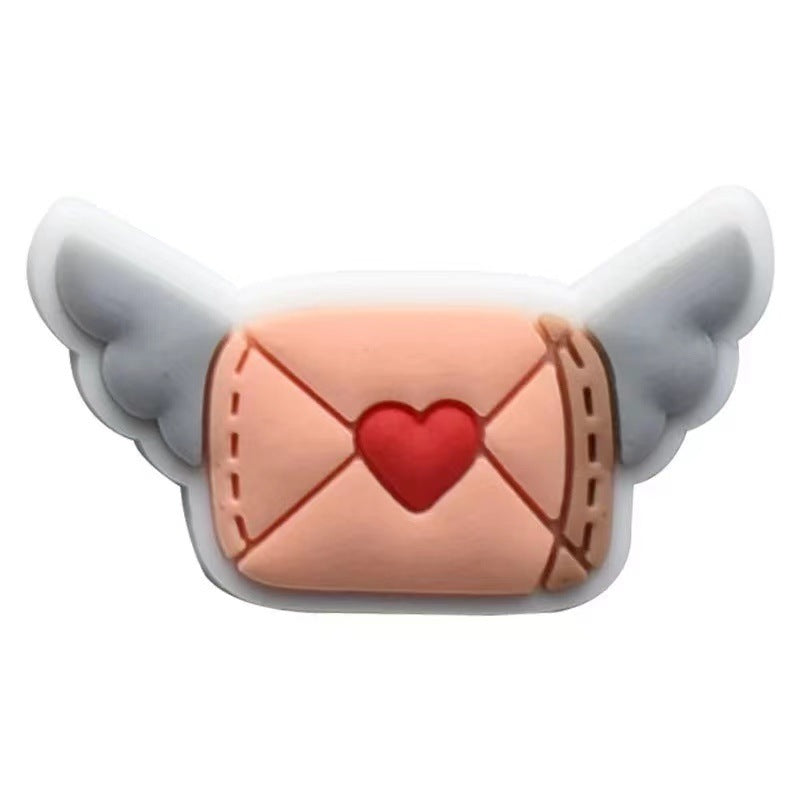 Wholesale 100PCS Cartoon Couple DIY Silicone Shoe Buckle