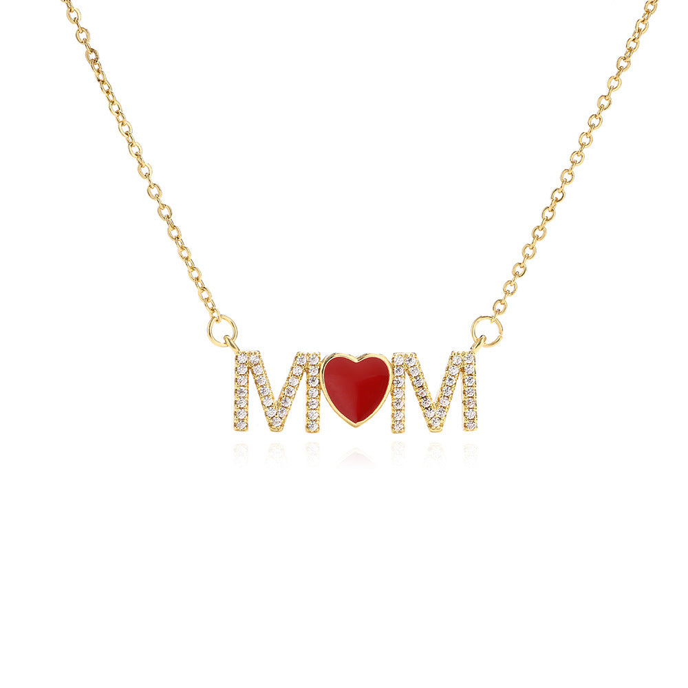 Wholesale Gold Plated Mother's Day Alloy Necklaces