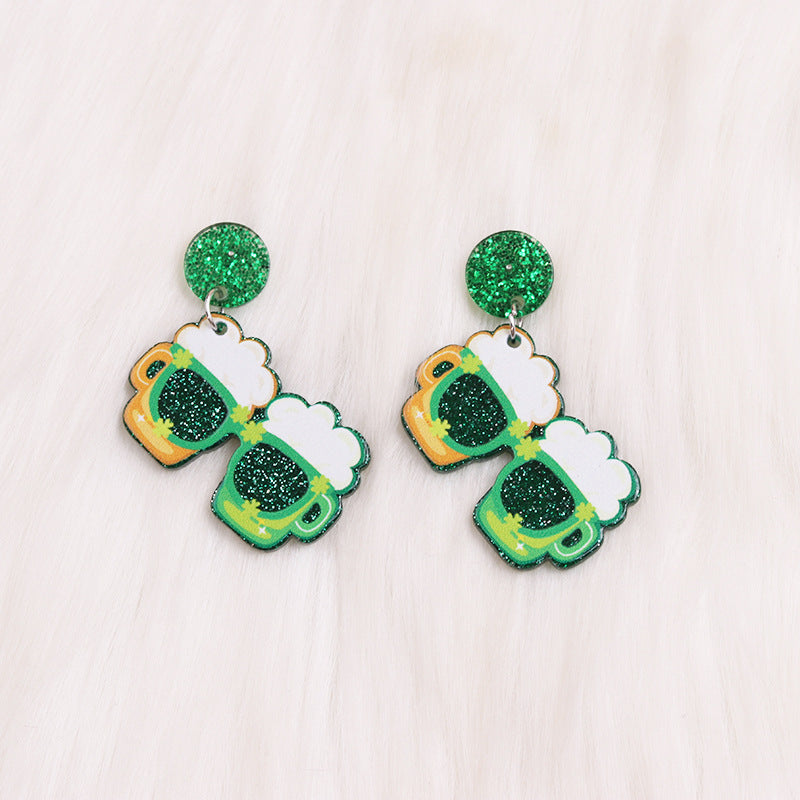 Wholesale Saint Patrick Sunglasses and Acrylic Earrings
