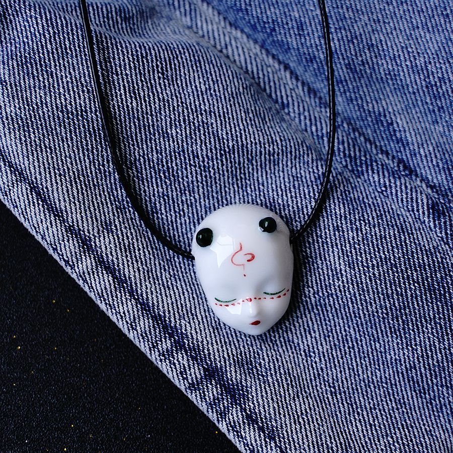 Wholesale Ghost Face Ceramic Necklace