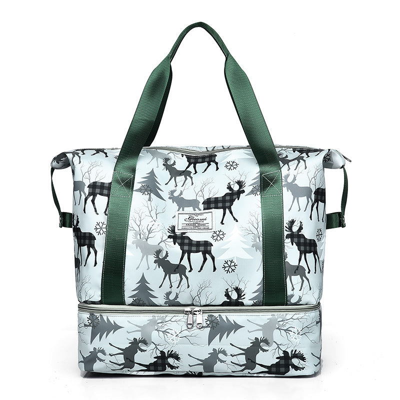 Wholesale Oxford Cloth Cow Pattern Travel Bag
