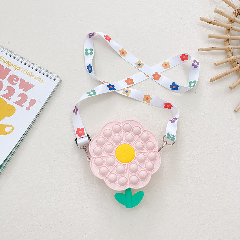 Wholesale Silicone Decompression Flowers Children Shoulder Bag