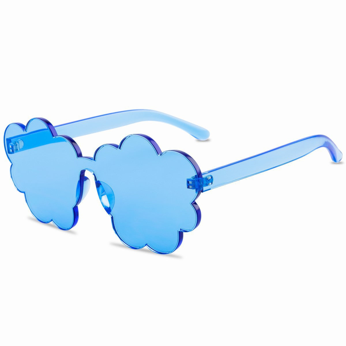 Wholesale Candy Colored Flower Frameless PC Sunglasses