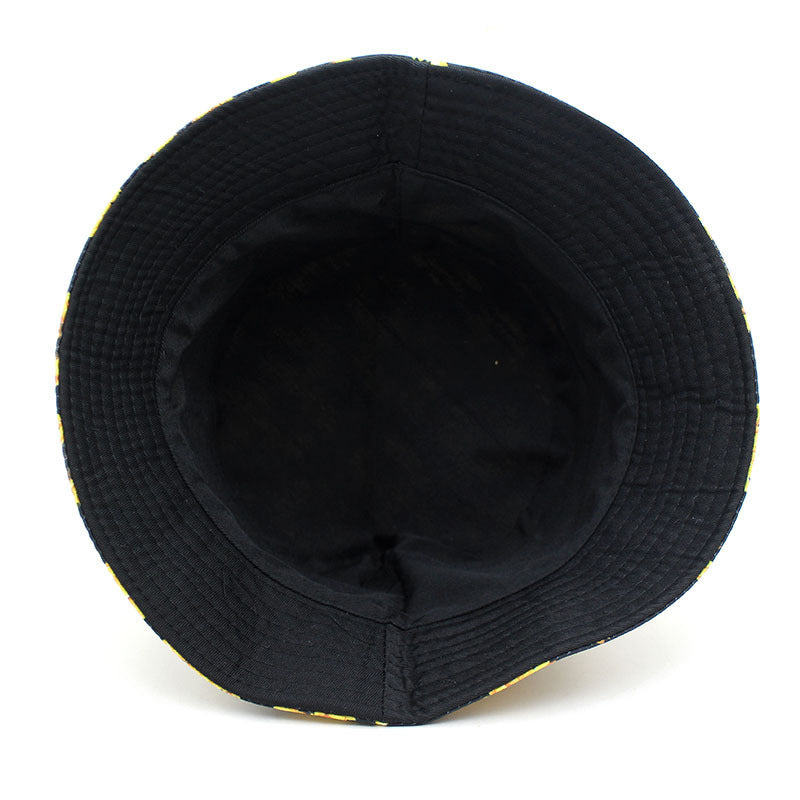 Wholesale Cotton Polyester Sunflower Pattern Reversible Bucket Hat