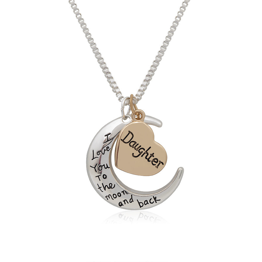 Wholesale Alloy Mother's Day Love Pendant I Love You Mom Necklace
