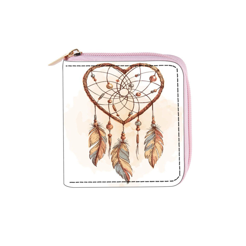 Billetera Con Cremallera De Pluma Corta PU al por mayor