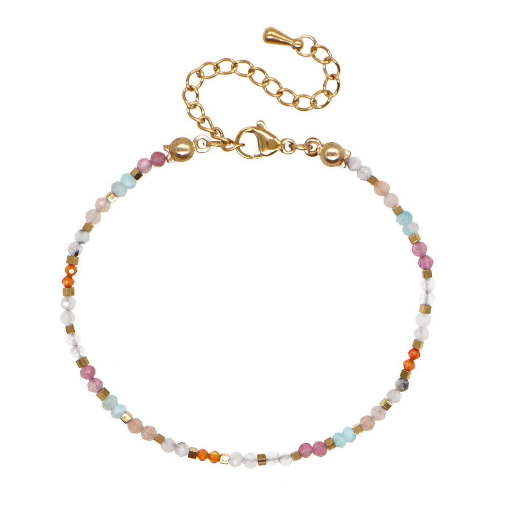 Pulsera de cristal multicolor del corazón del alfabeto bohemio de la joyería al por mayor