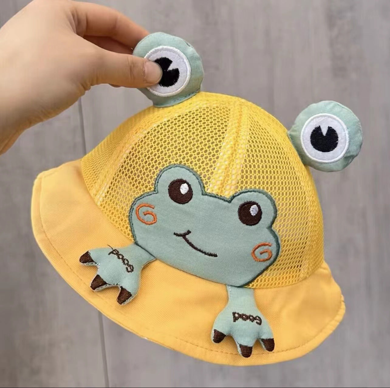 Wholesale Cotton Little Frog Baby Fisherman Hat