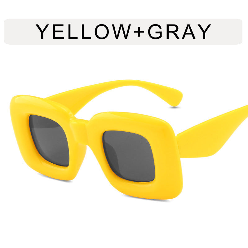Wholesale Square Inflatable Candy Color PC Sunglasses