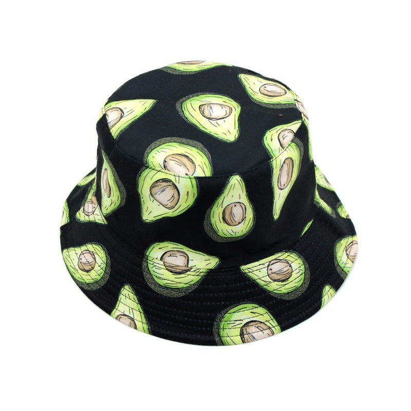 Wholesale Printed Fruit Pattern Cotton Fisherman Hat