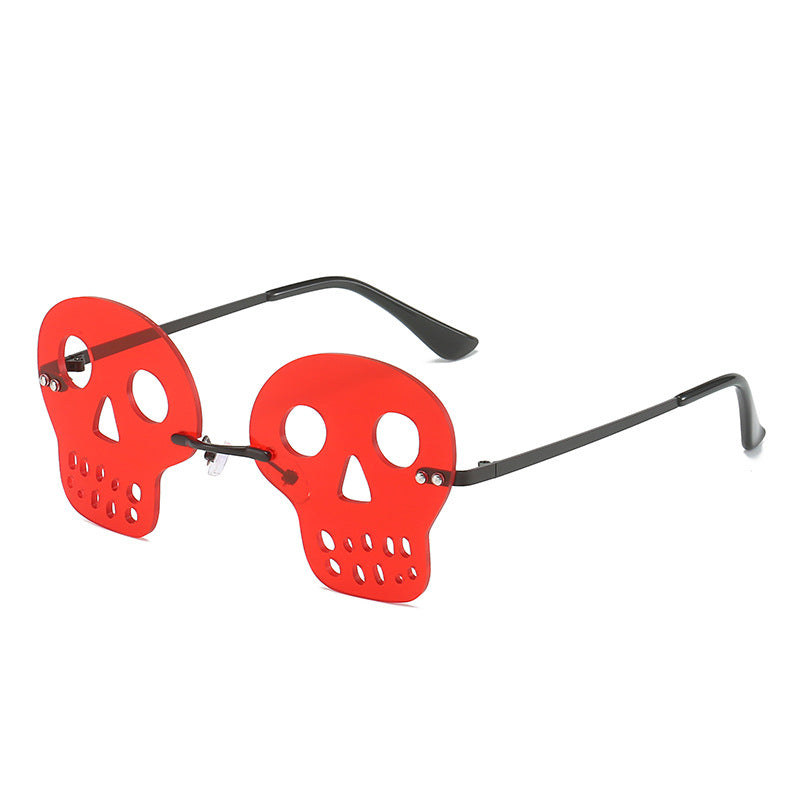 Wholesale Frameless Skull PC Sunglasses