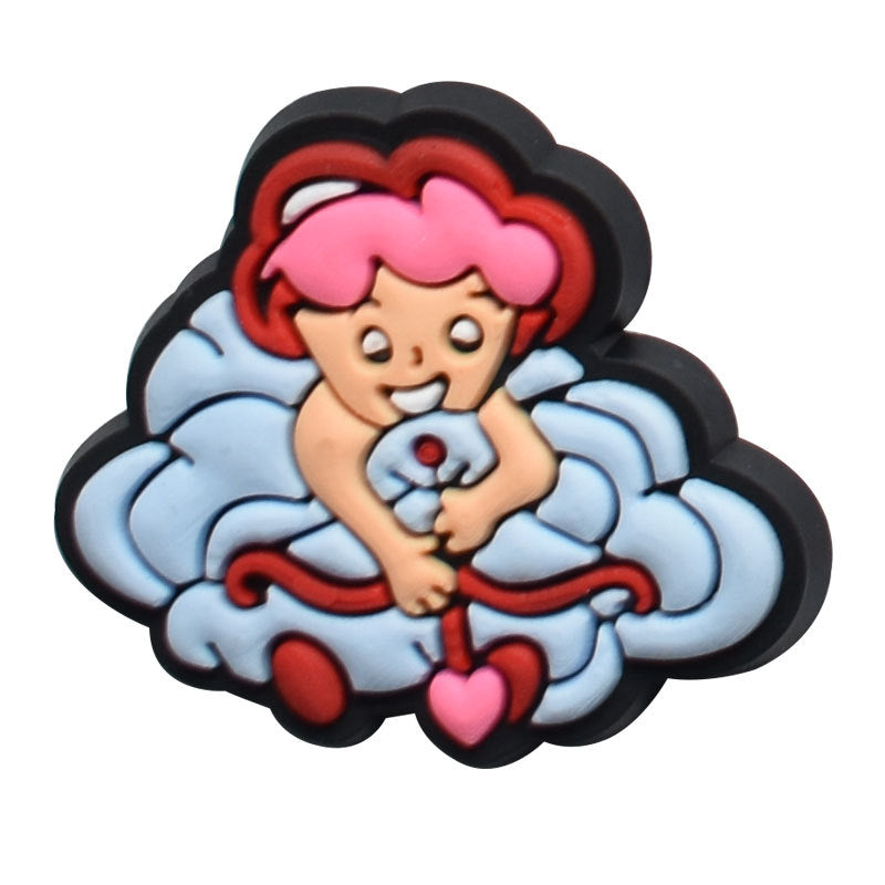 Wholesale 100 PCS PVC Cartoon Pink DIY Shoe Buckle