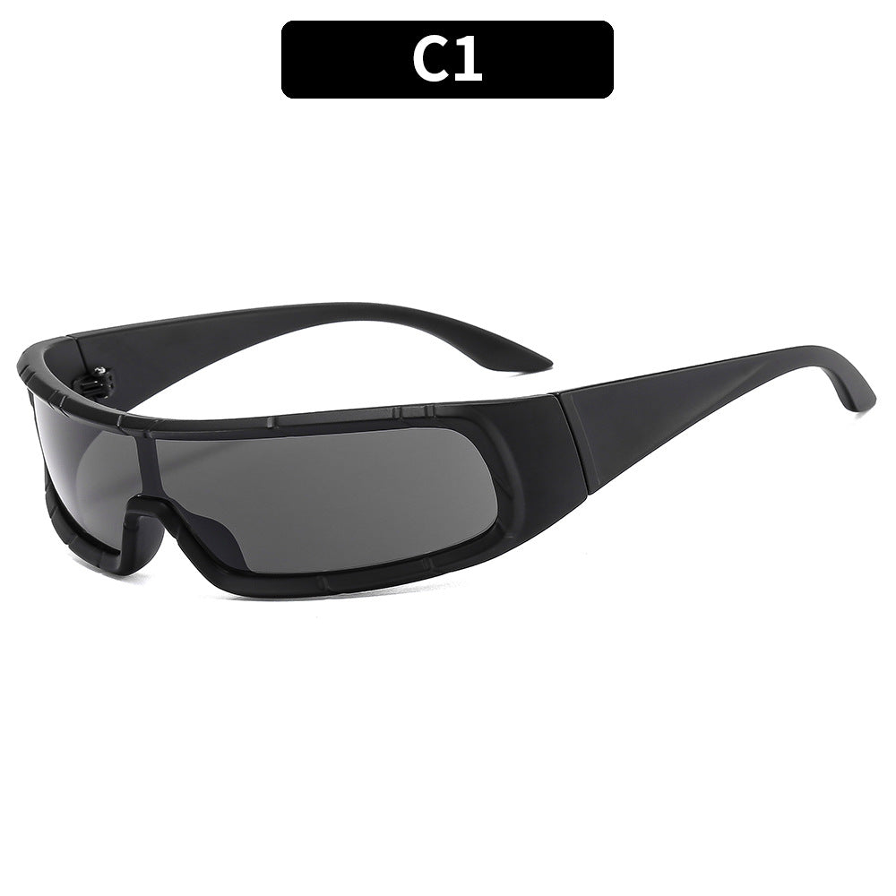 Wholesale One-piece Sports Cycling Colorful PC Sunglasses