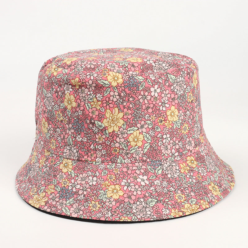 Wholesale Cotton Small Chrysanthemum Double-sided Print Bucket Hat
