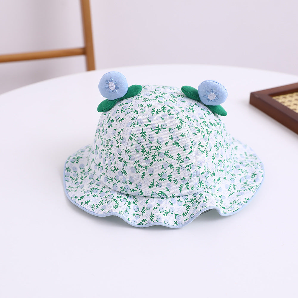 Wholesale Cotton Fruit Double Angle Kids Bucket Hat