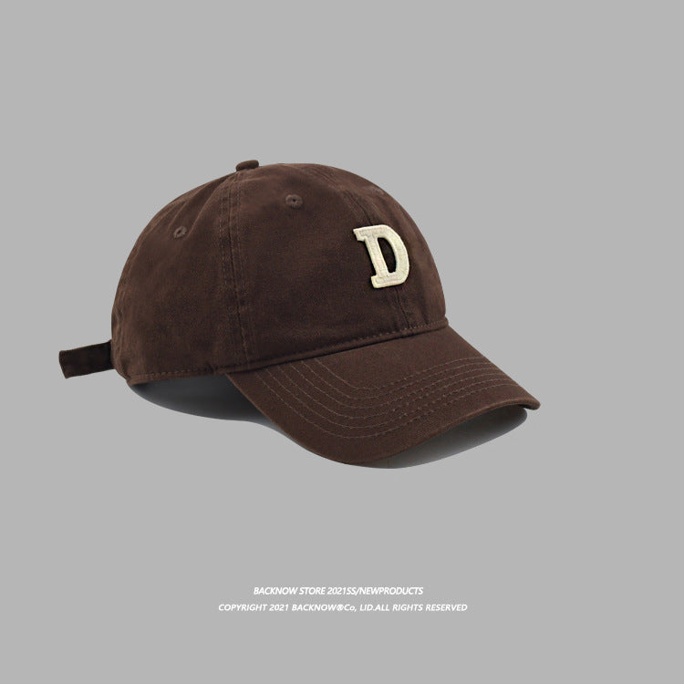 Wholesale Letter D Embroidery Cotton Baseball Cap