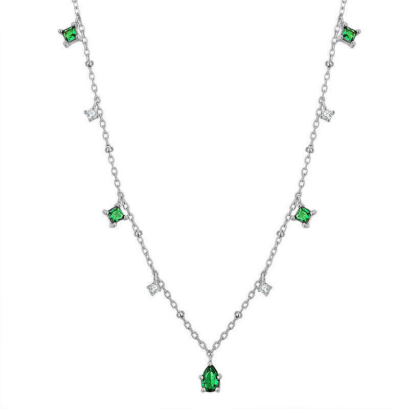 Wholesale Slim Vintage Accessories Zirconia Copper Necklace