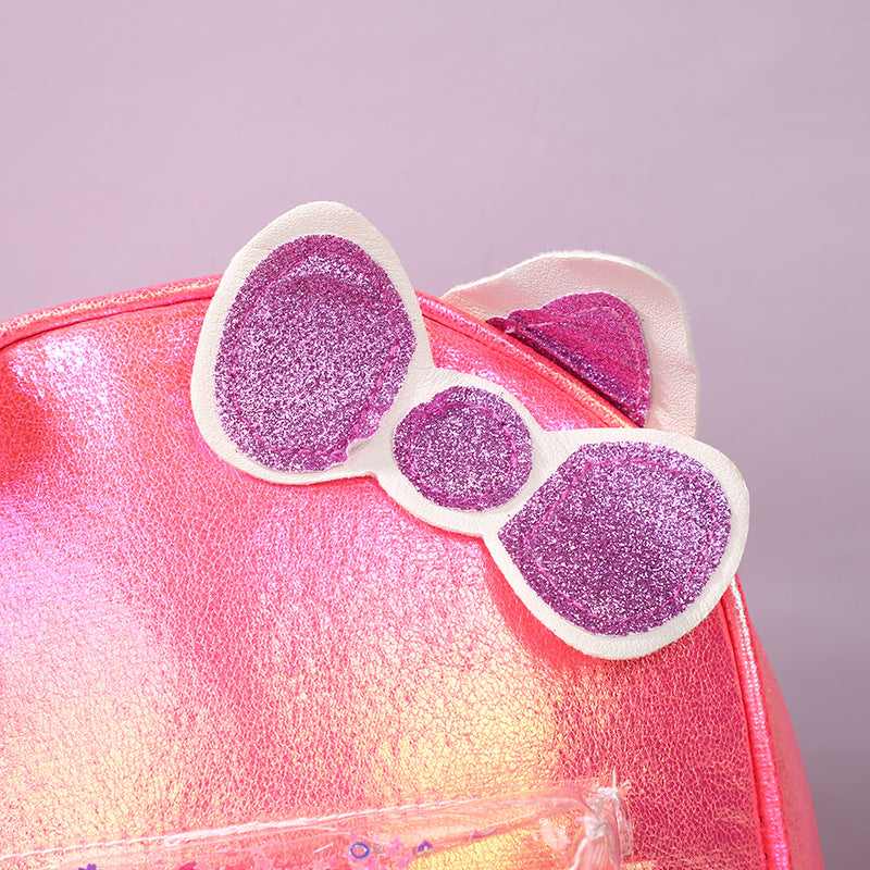 Venta al por mayor PU Bowknot Niños Mochila