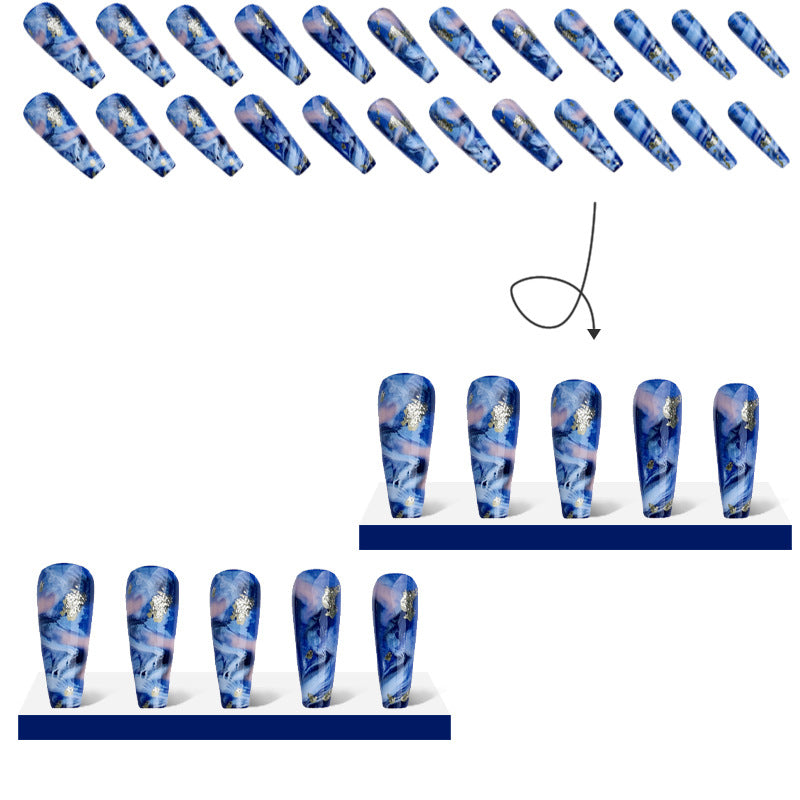 Wholesale Plastic Simple Wavy Gold Foil Nail Art Chips