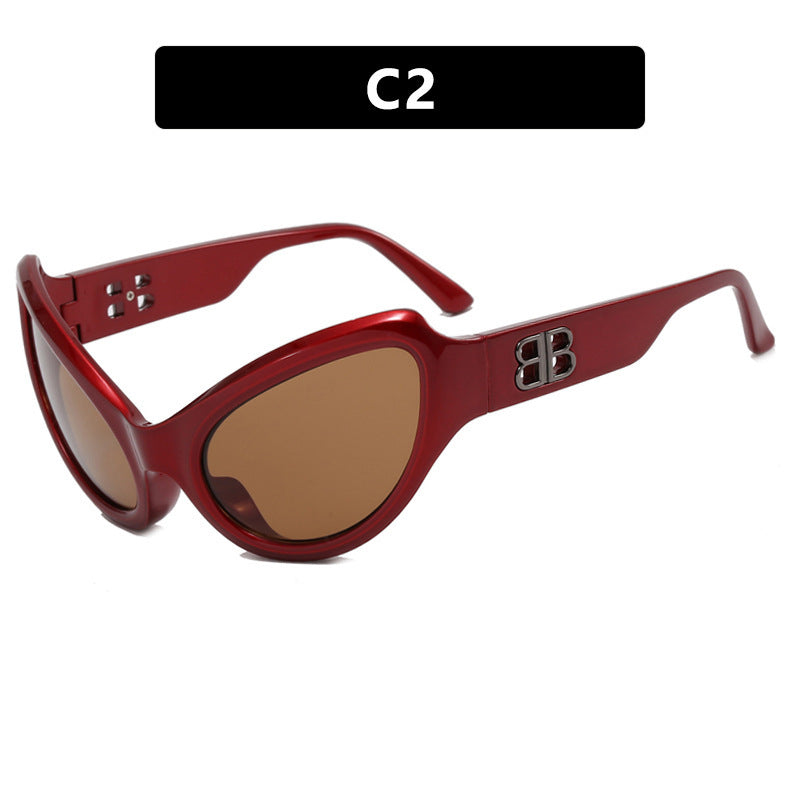 Wholesale PC Futuristic Alphabet B Ladies Sunglasses