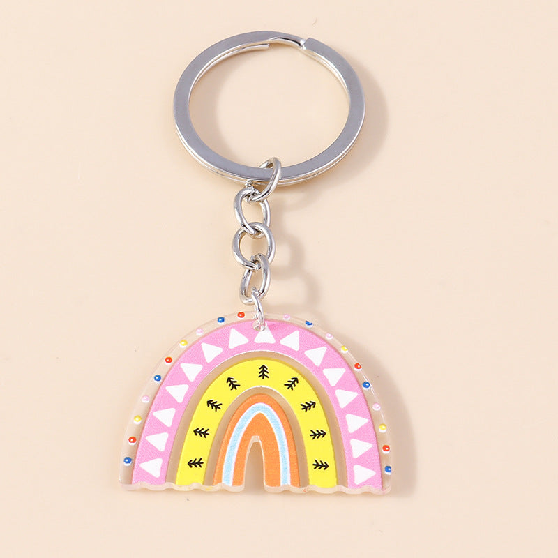 Venta al por mayor Llavero acrílico del arco iris