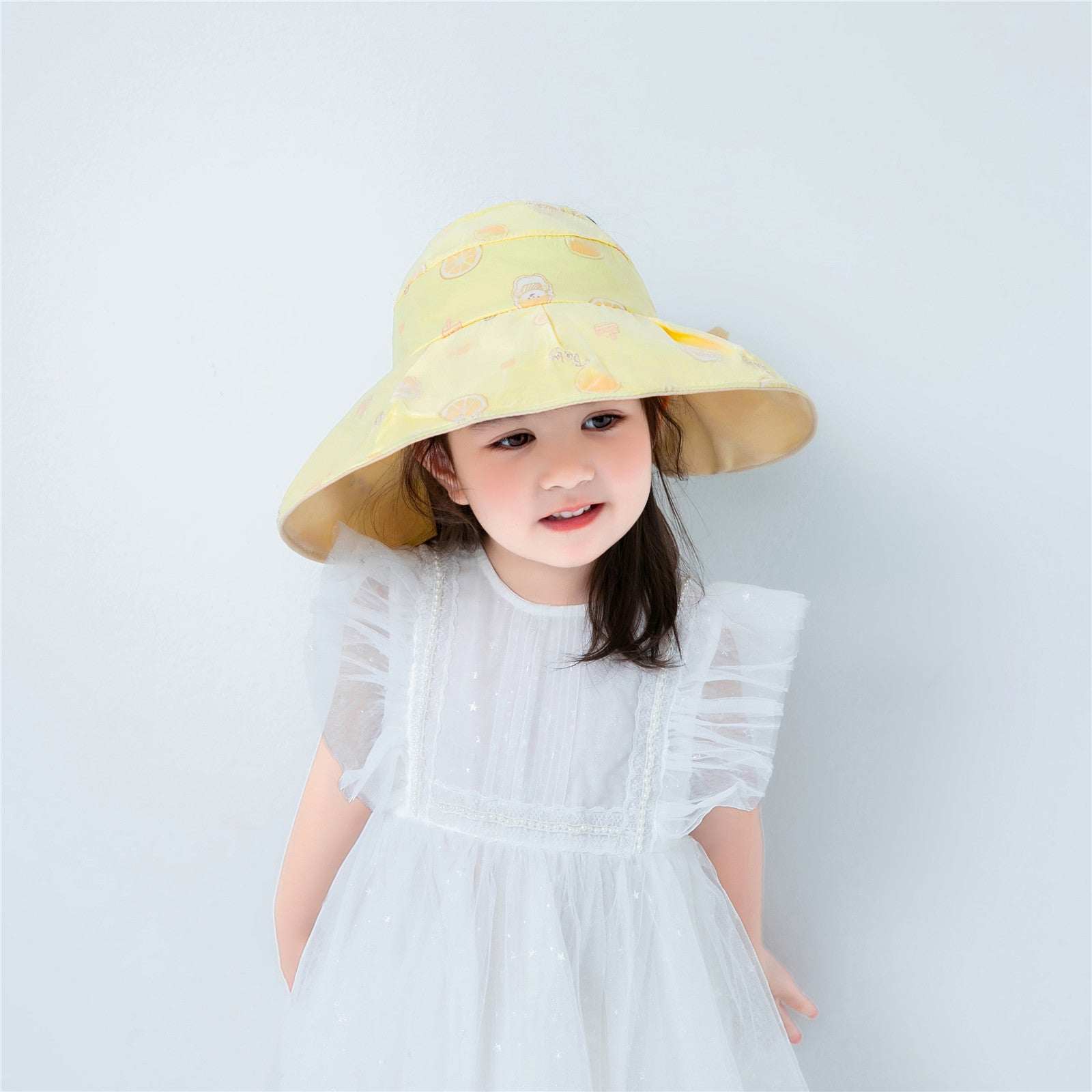 Wholesale Cotton Children's Bow Sunscreen Caps