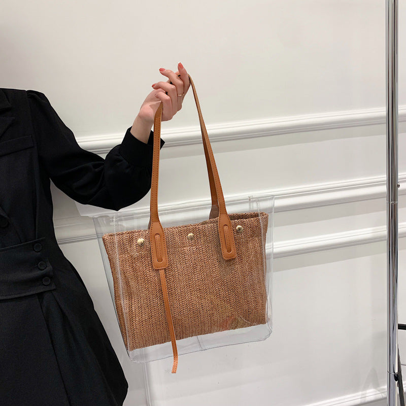 Bolsa portátil transparente de PVC al por mayor