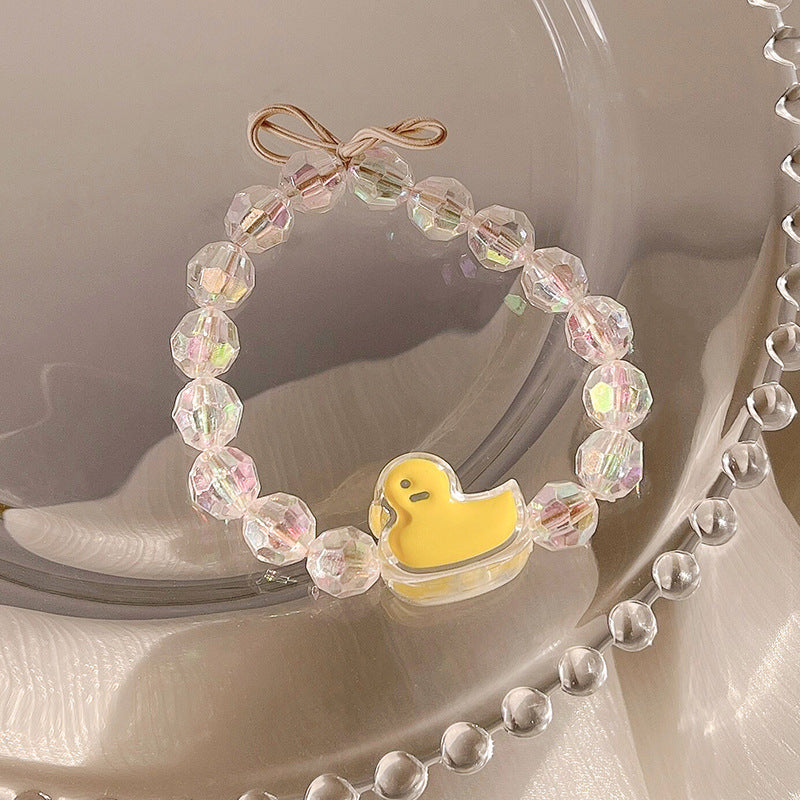 Wholesale Yellow Duck Tulip Acrylic Beaded Bracelet