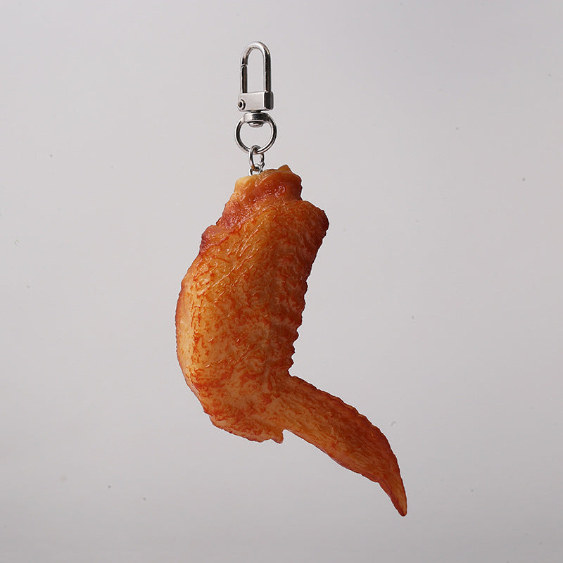 Wholesale PVC Simulation Orleans Grilled Wings Food Creative Keychain