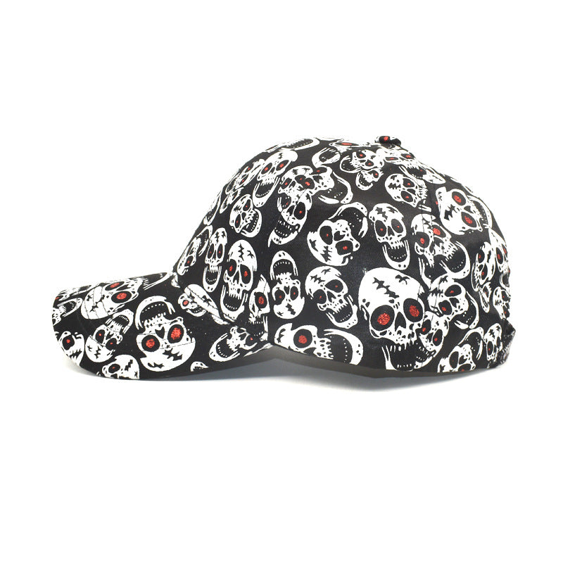 Wholesale Polyester Skull Head Printed Baseball Cap