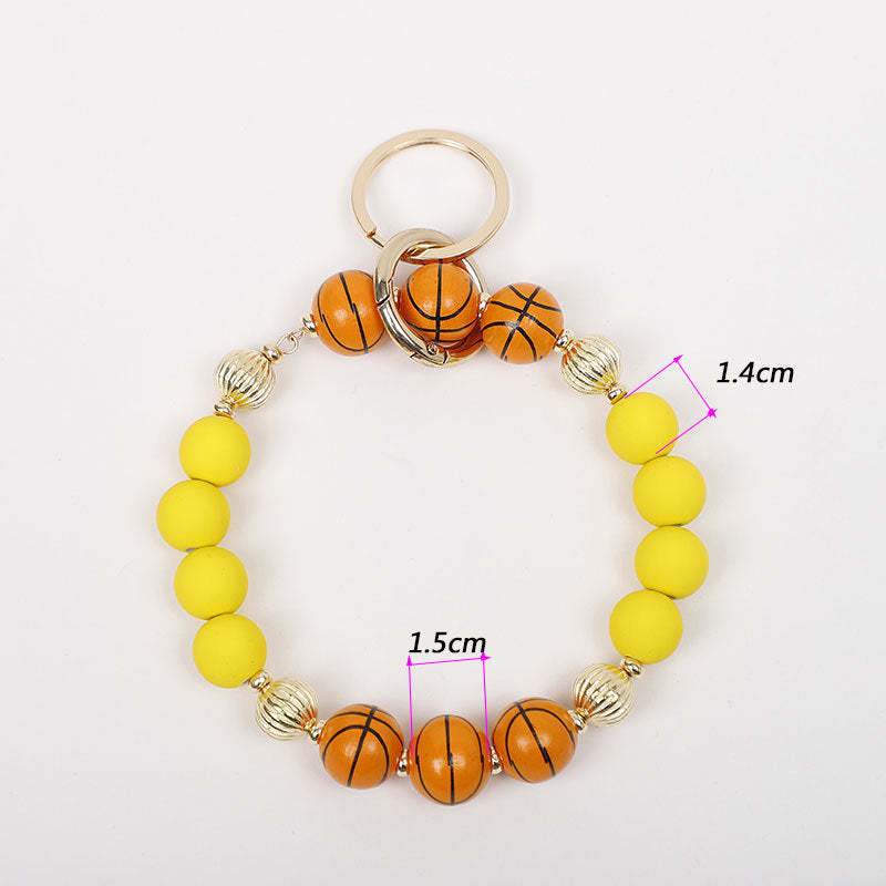 Wholesale Wooden Beaded Wrist Keychains