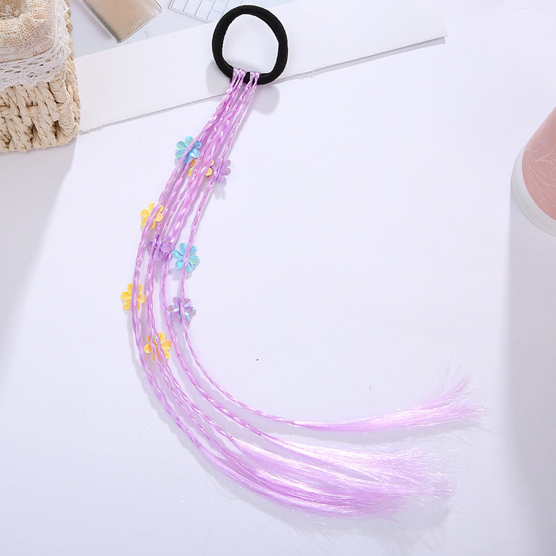 Venta al por mayor Coloridas Pelucas Tela Cabello Scrunchies