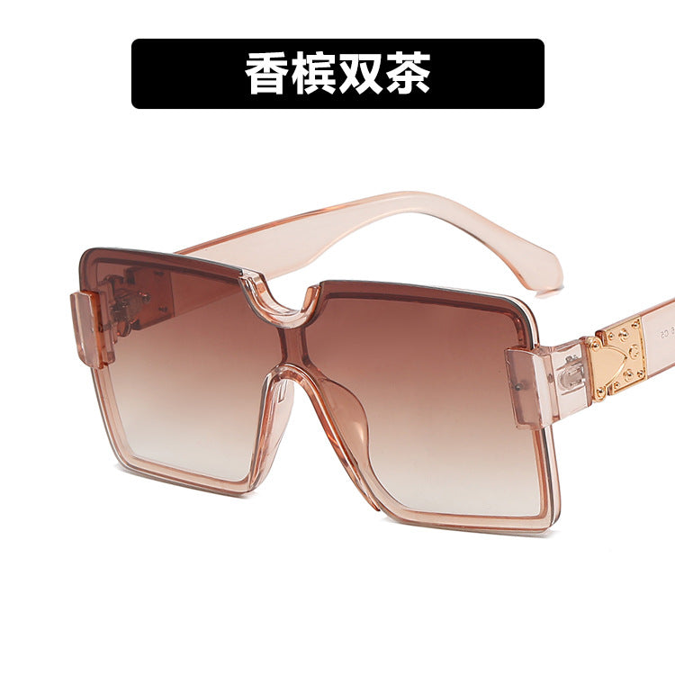 Wholesale Frameless Personalized One-Piece Retro PC Sunglasses